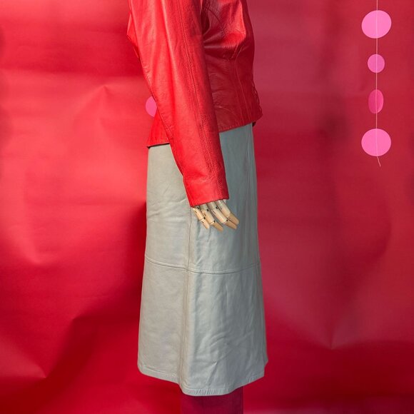 Vintage Saint Mignon Leather Pencil Skirt – 1980s French Design - Picture 5 of 12